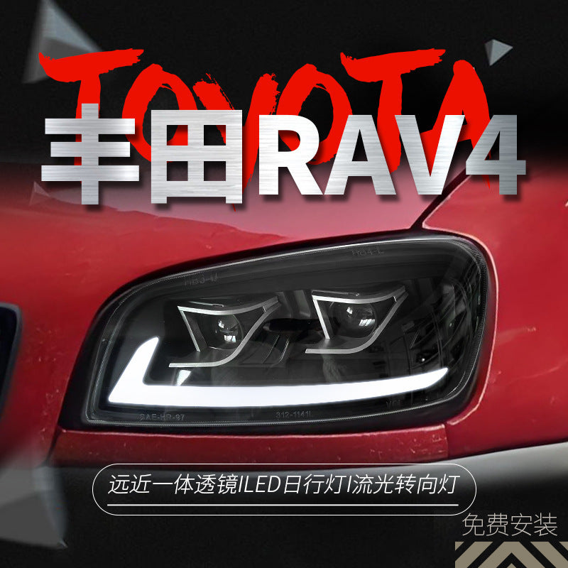 98-99 Toyota RAV4 headlight assembly modification LED daytime running lights, flowing turn signals, lens headlights